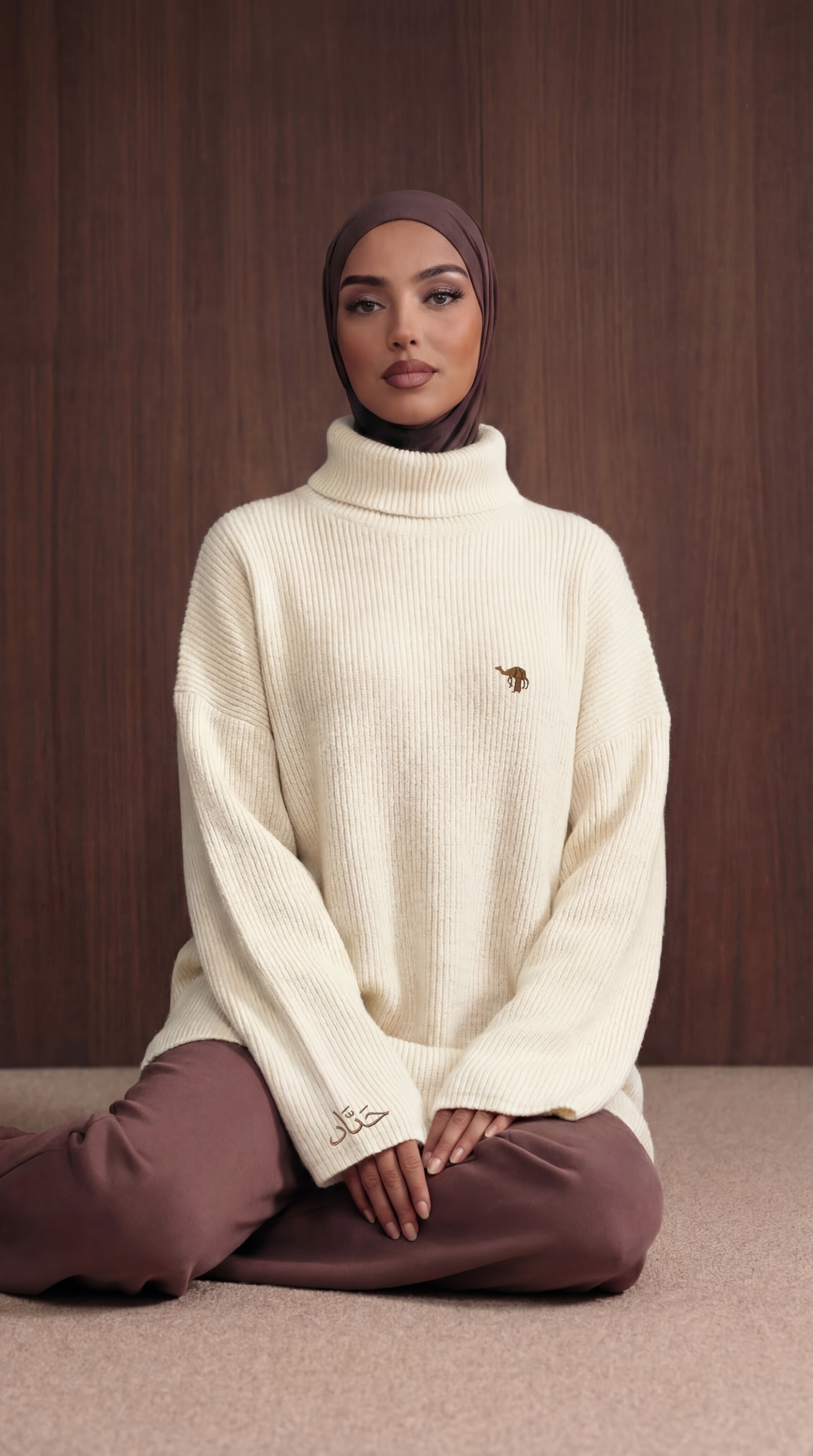 JERSEY CUELLO ALTO BEIGE