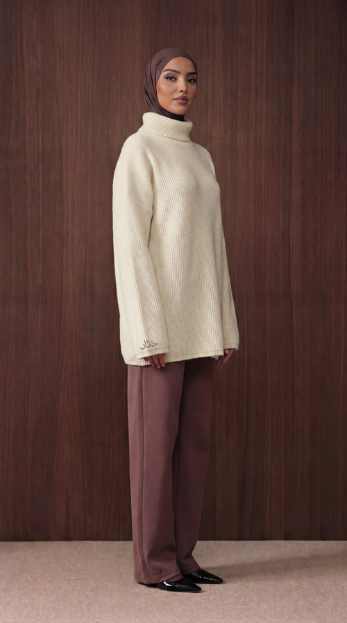 JERSEY CUELLO ALTO BEIGE