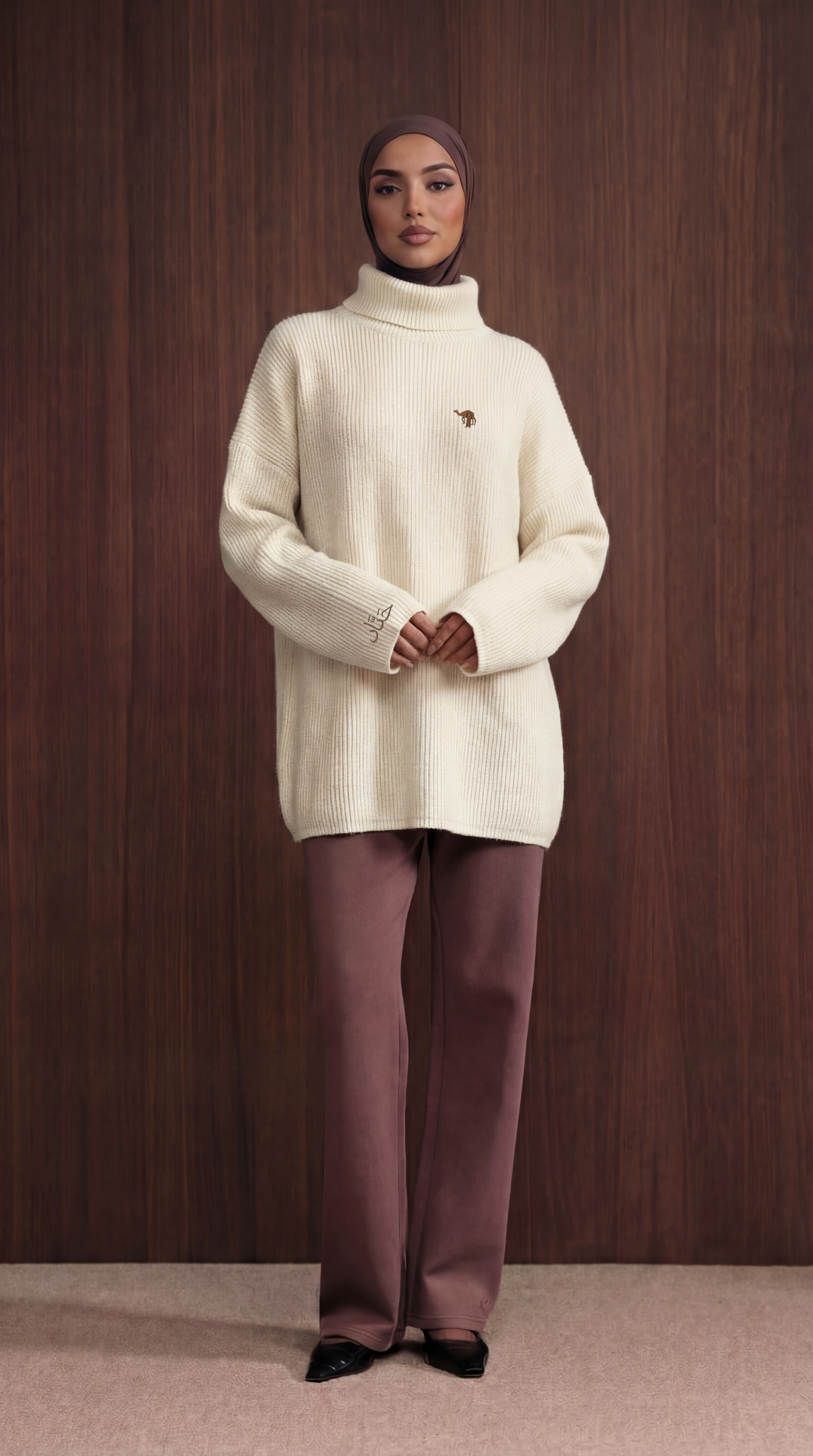 JERSEY CUELLO ALTO BEIGE