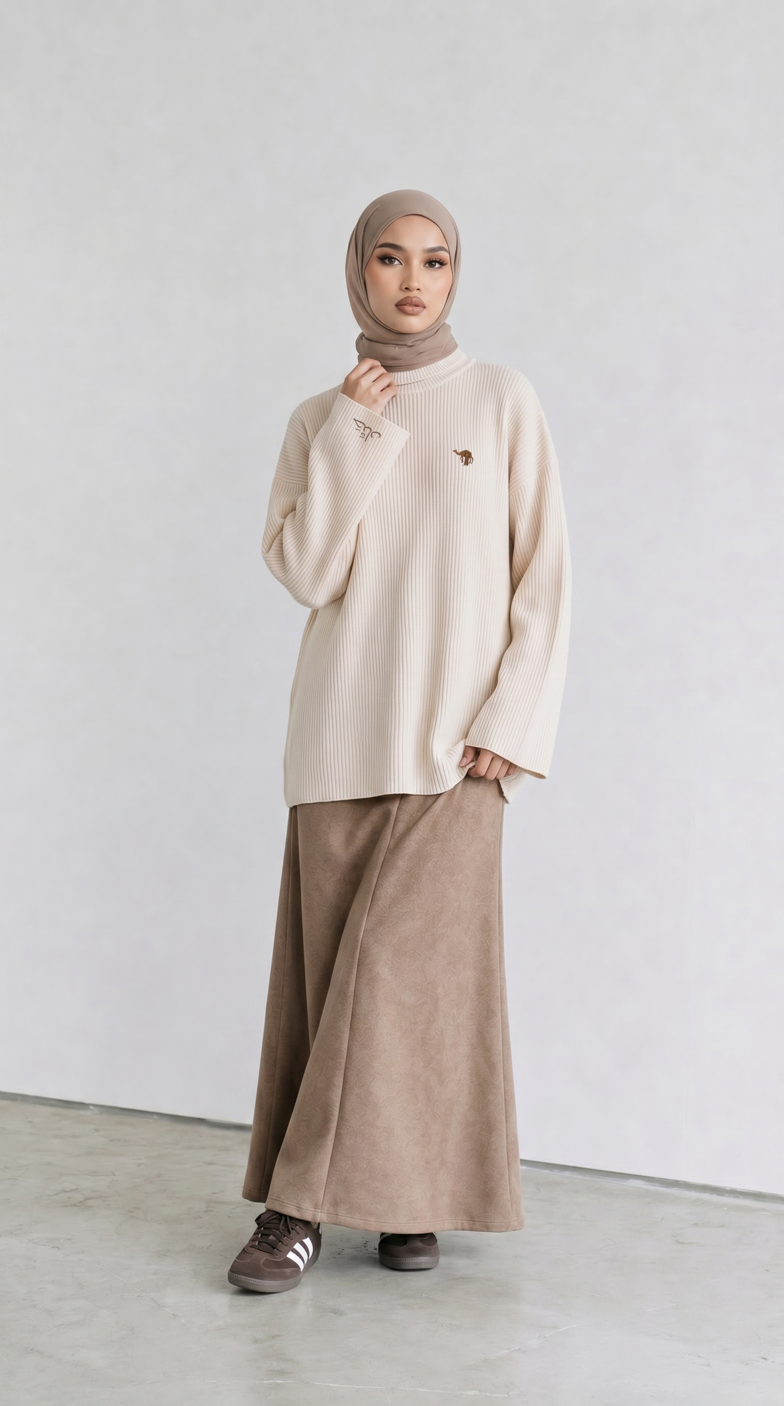 JERSEY CUELLO ALTO BEIGE